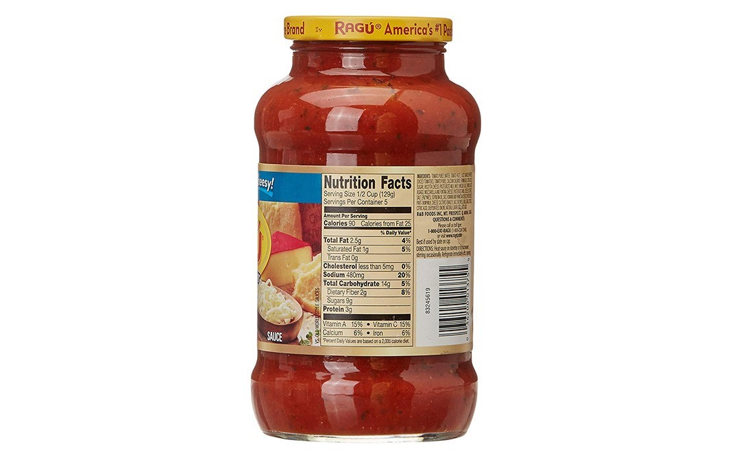 Ragu Six Cheese Sauce    Glass Jar  680 grams